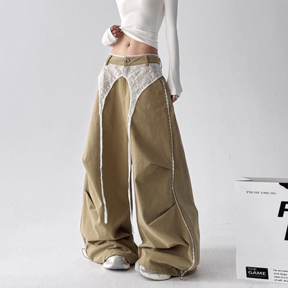 Y2K/Korean Street/Race Wide-Leg Pants【w002602001】